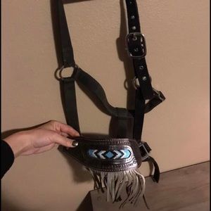 Fringe and beaded horse halter
